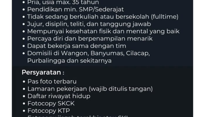 Lowongan Kerja Karyawan Toko Mas Gajah Purwokerto