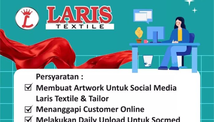 Lowongan Kerja Social Media Admin Laris Textile Purwokerto